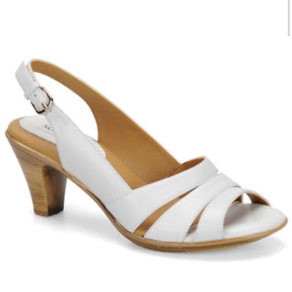 Softspots Neima White Heeled Sandal